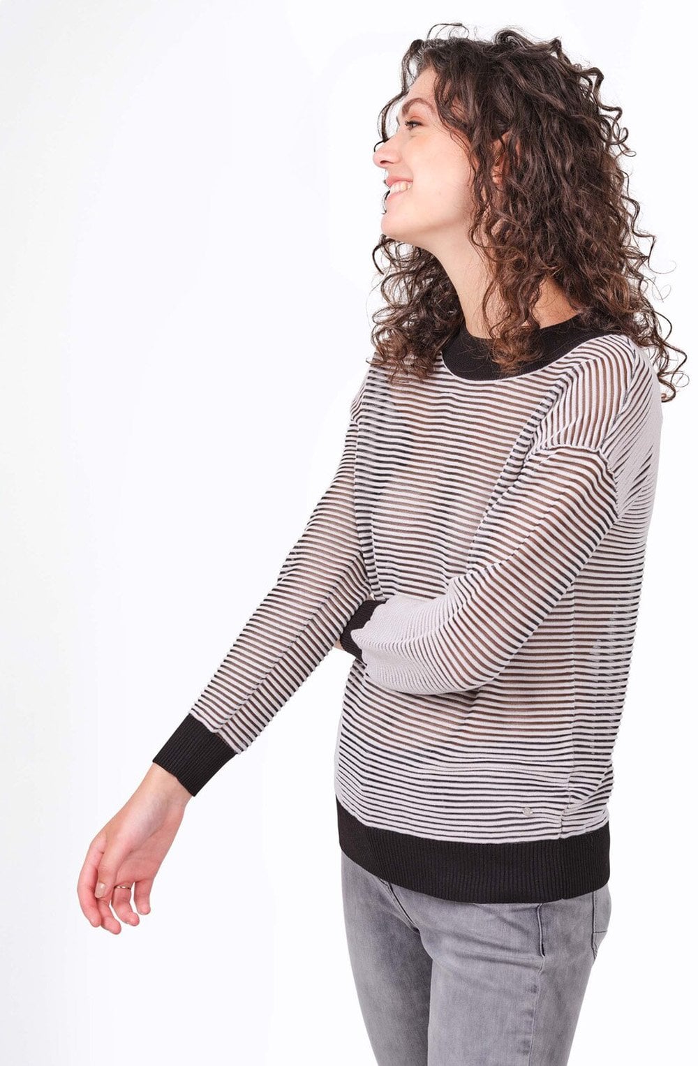 Embossed Striped Jumper