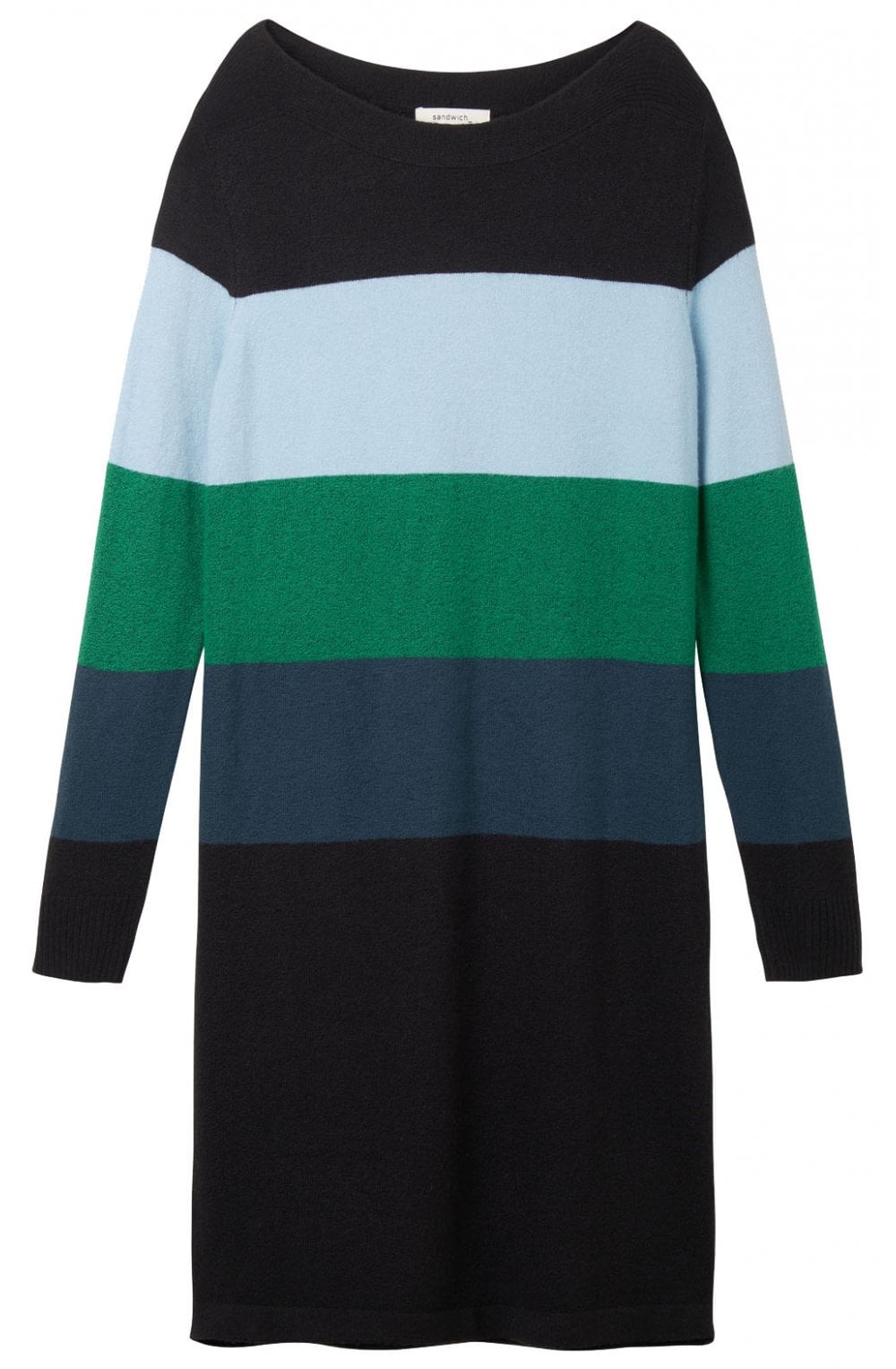 Emerald Colour Block Knit Dress