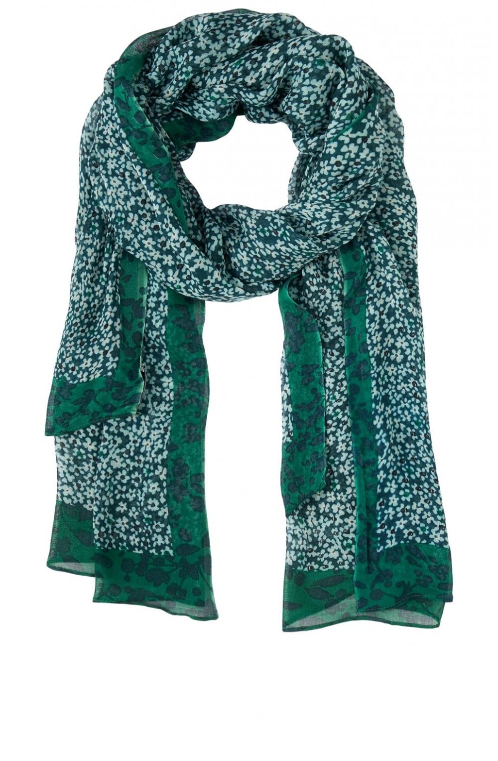 Emerald Floral Print Scarf