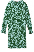 Emerald Patterned Shift Dress