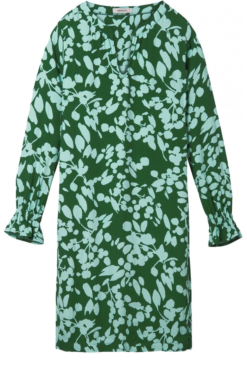 Emerald Patterned Shift Dress