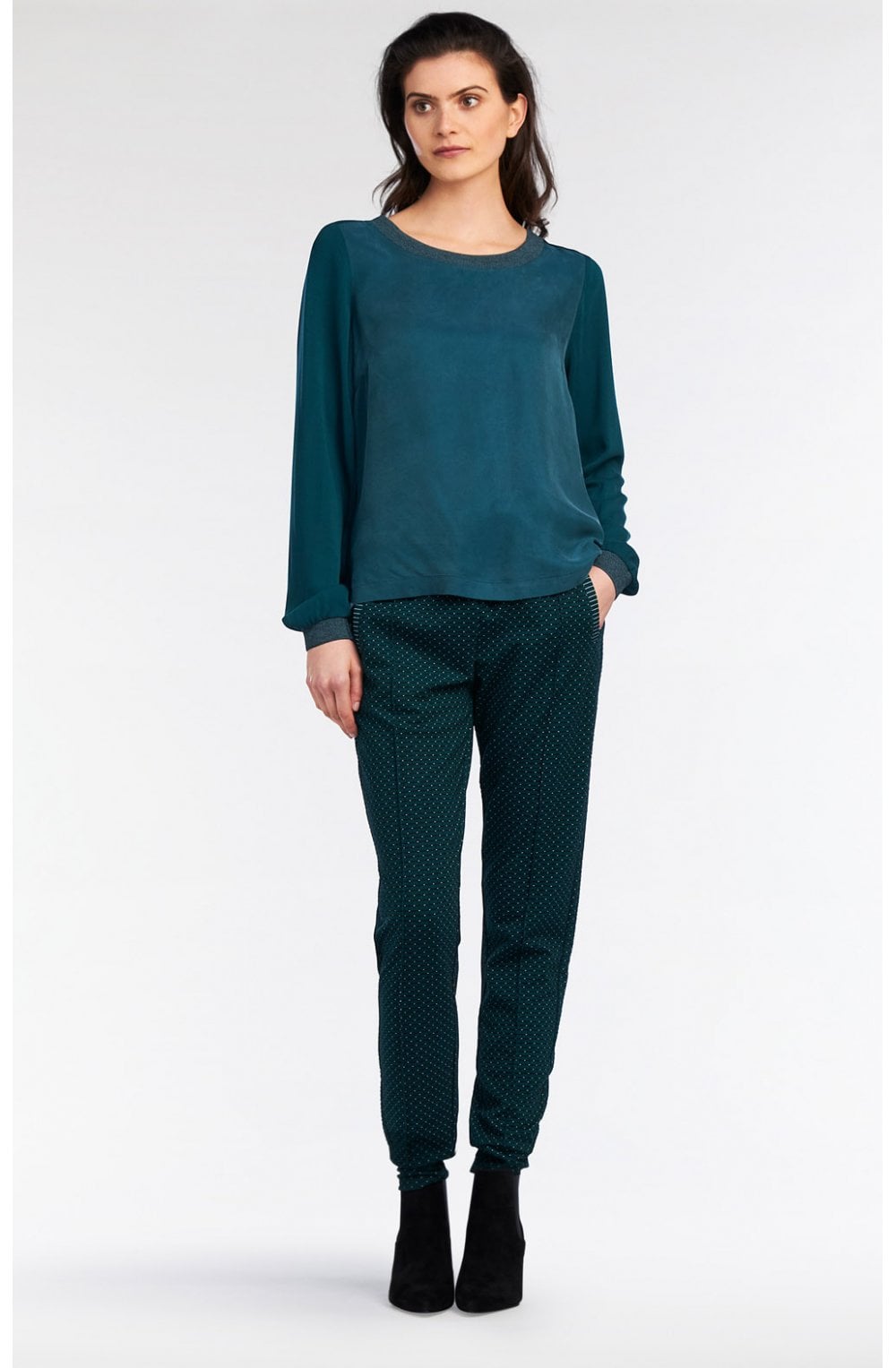 Emerald Patterned Trousers