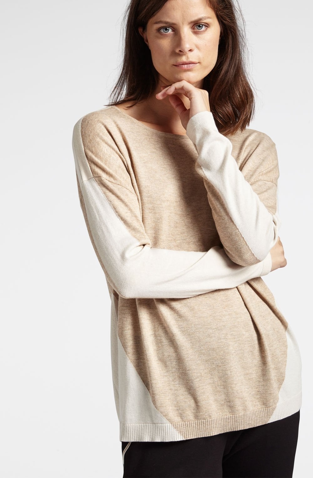 Faded Sand Fine Knit Jumper