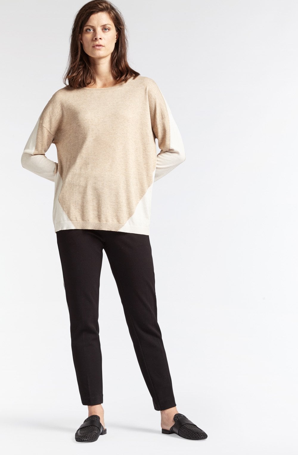 Faded Sand Fine Knit Jumper