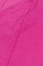 Festival Fuchsia Linen and Contrast Jersey Dress