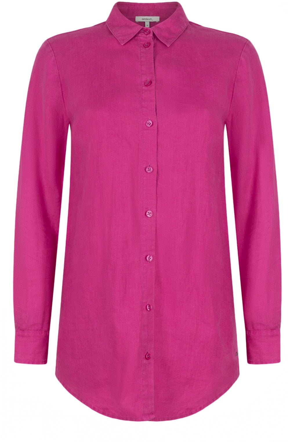 Festival Fuchsia Linen Long Line Shirt