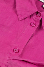 Festival Fuchsia Linen Long Line Shirt