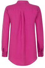 Festival Fuchsia Linen Long Line Shirt