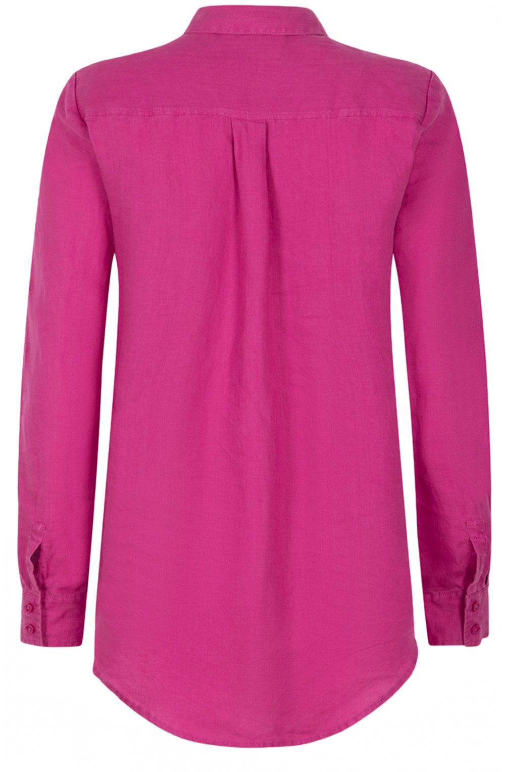 Festival Fuchsia Linen Long Line Shirt
