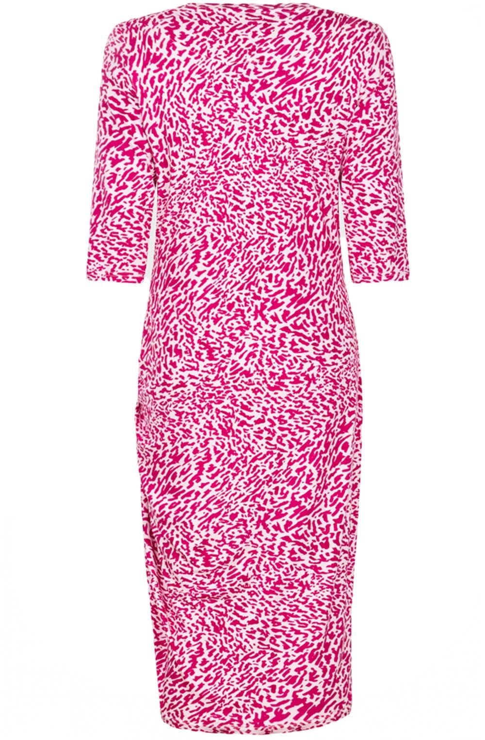 Festival Fuchsia Ruched Detail Jersey Dress