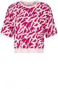 Festival Fuchsia Short Sleeved Fine Knit Sweater