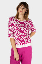 Festival Fuchsia Short Sleeved Fine Knit Sweater