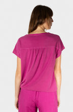 Festival Fuchsia Tie Detail Linen Top