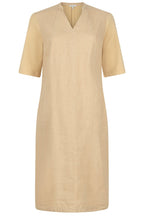 Fields of Rye Linen and Contrast Jersey Dress