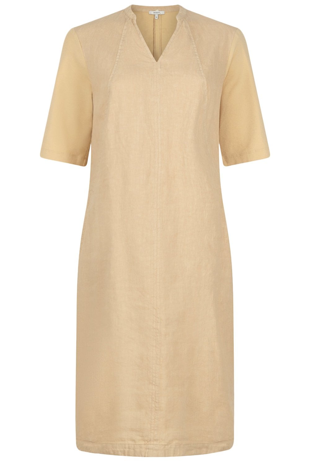 Fields of Rye Linen and Contrast Jersey Dress