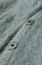Fluffy Jade Three Button Cardigan