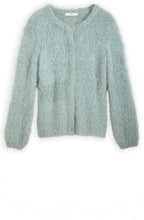 Fluffy Jade Three Button Cardigan