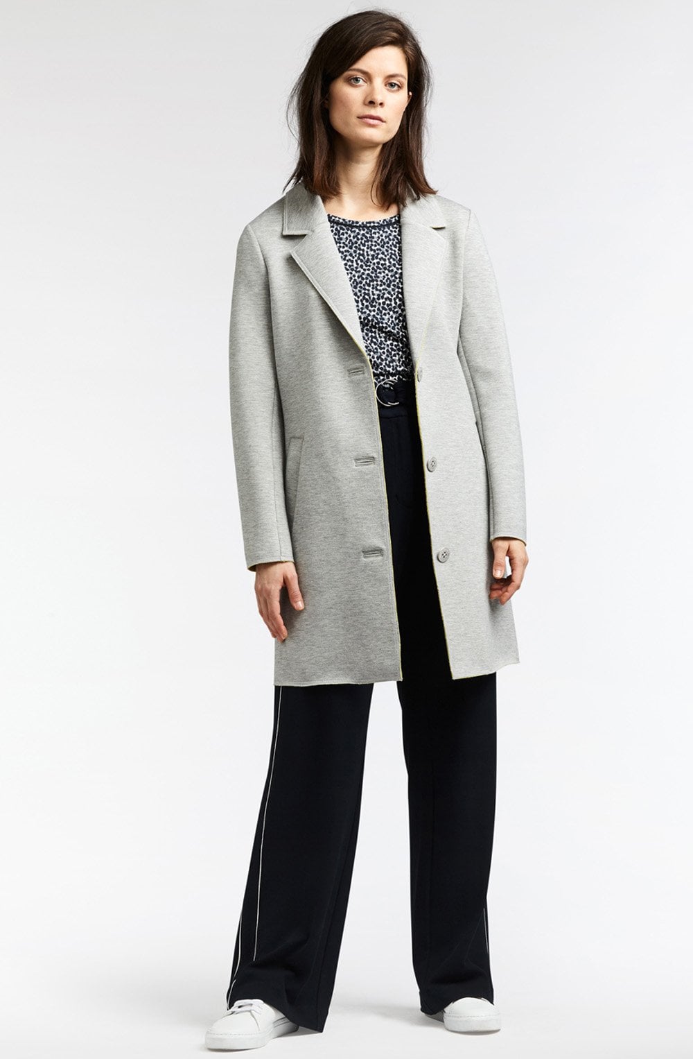 Fresh Grey Long Line Jersey Jacket
