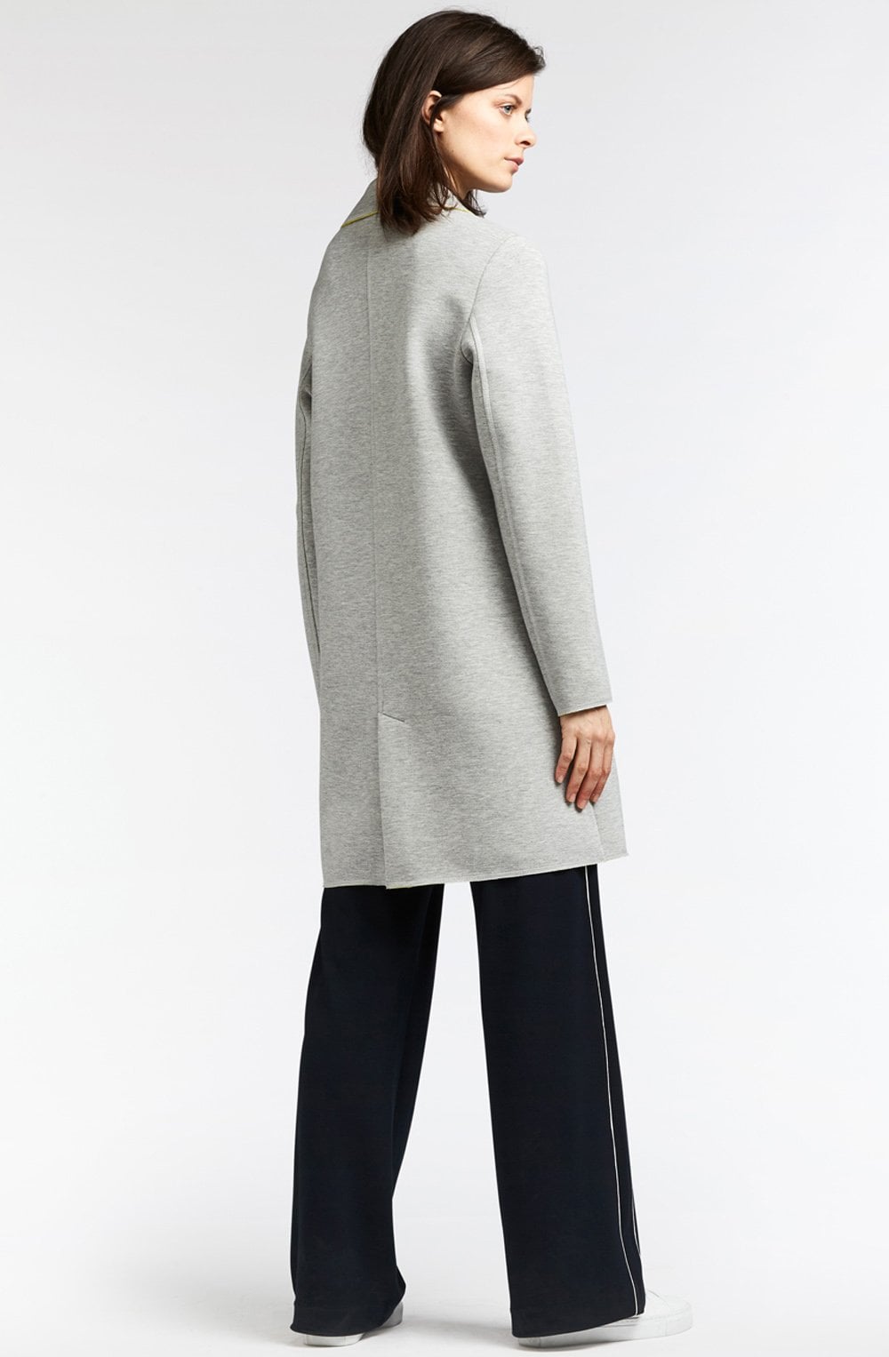Fresh Grey Long Line Jersey Jacket