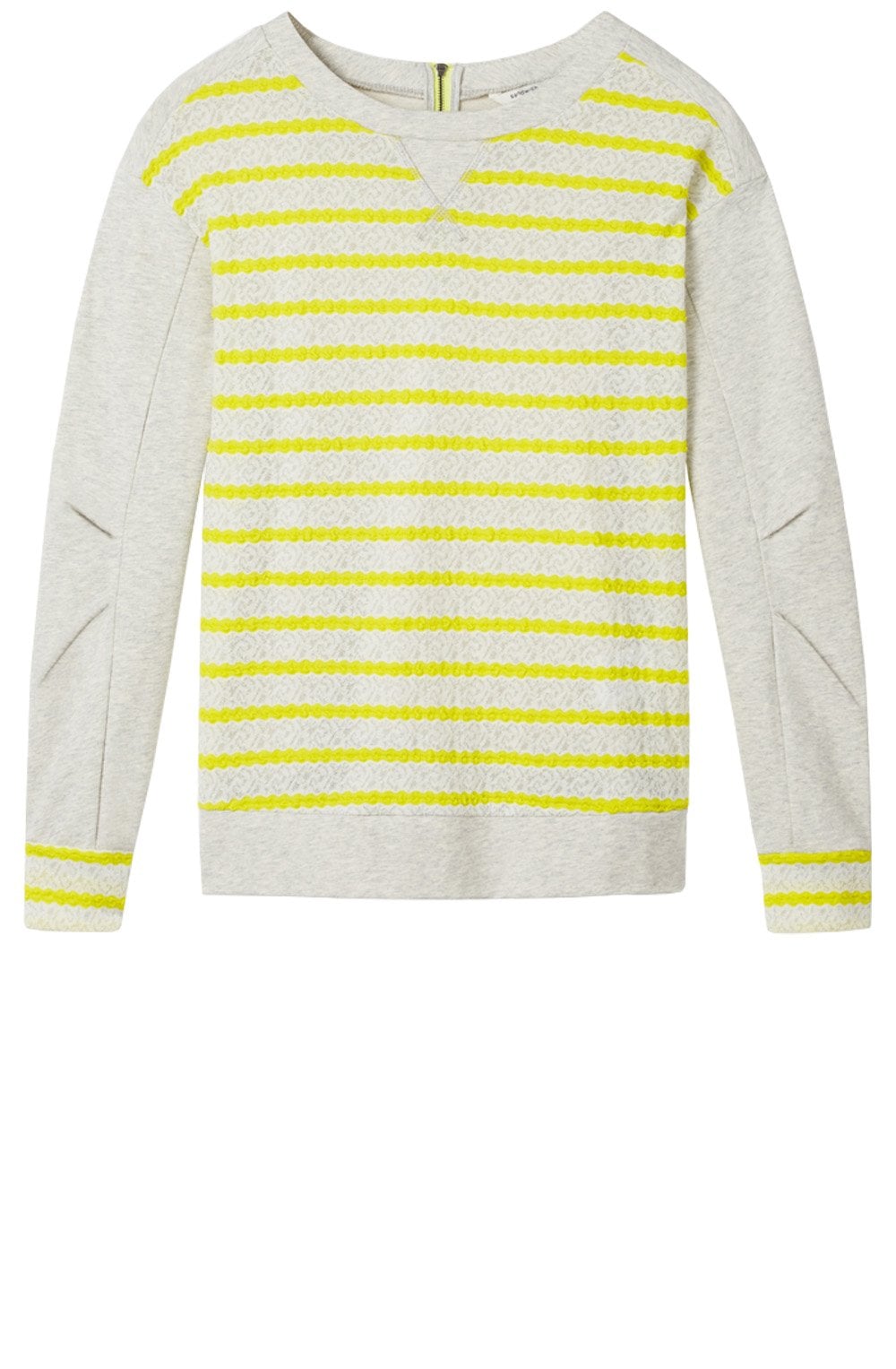 Fresh Grey Striped Sweater