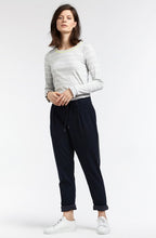 Fresh Grey & White Striped Top