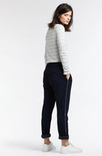Fresh Grey & White Striped Top