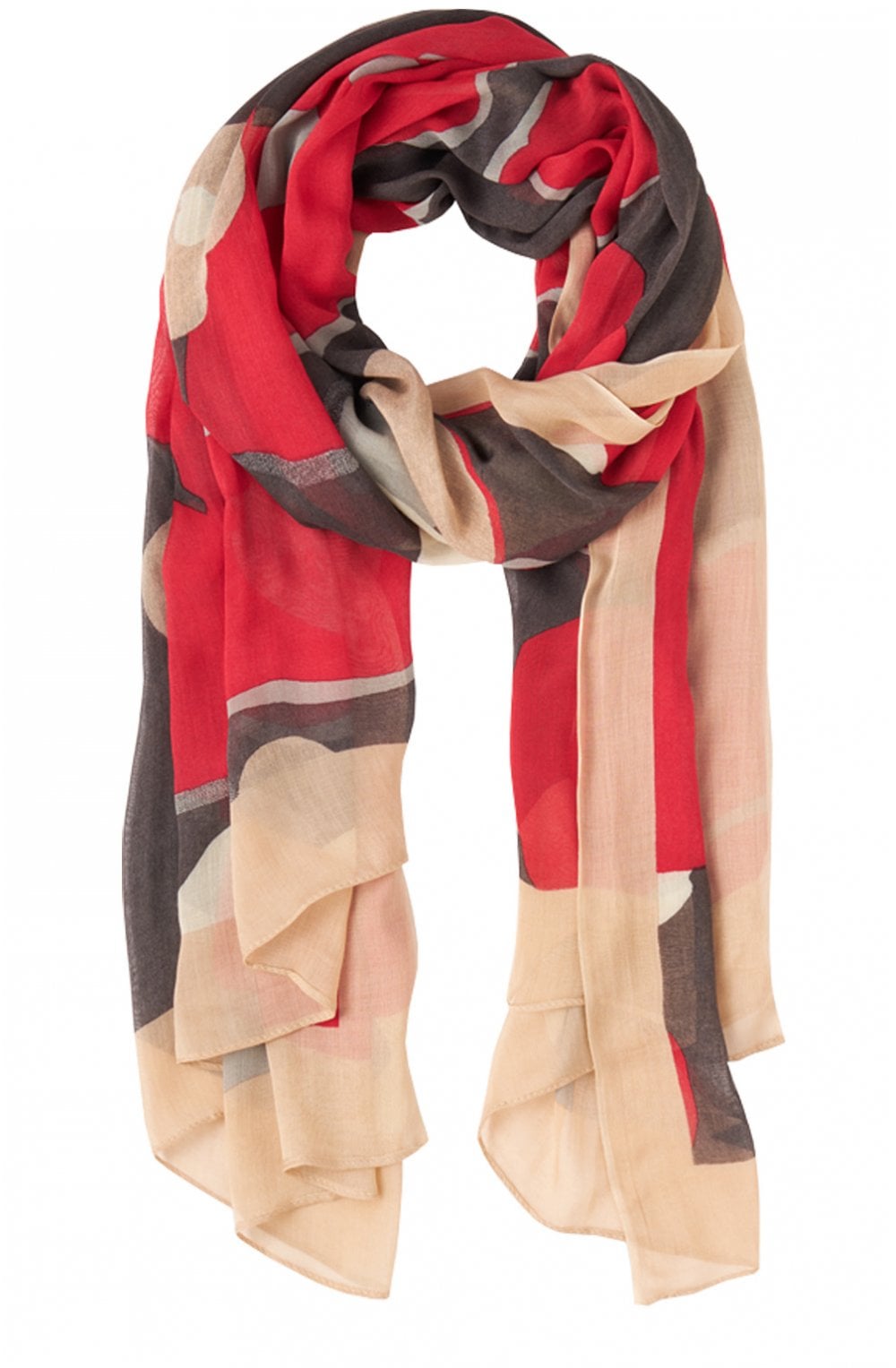 Fuchsia Bold Print Scarf