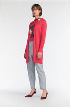Fuchsia Long Line Cardigan