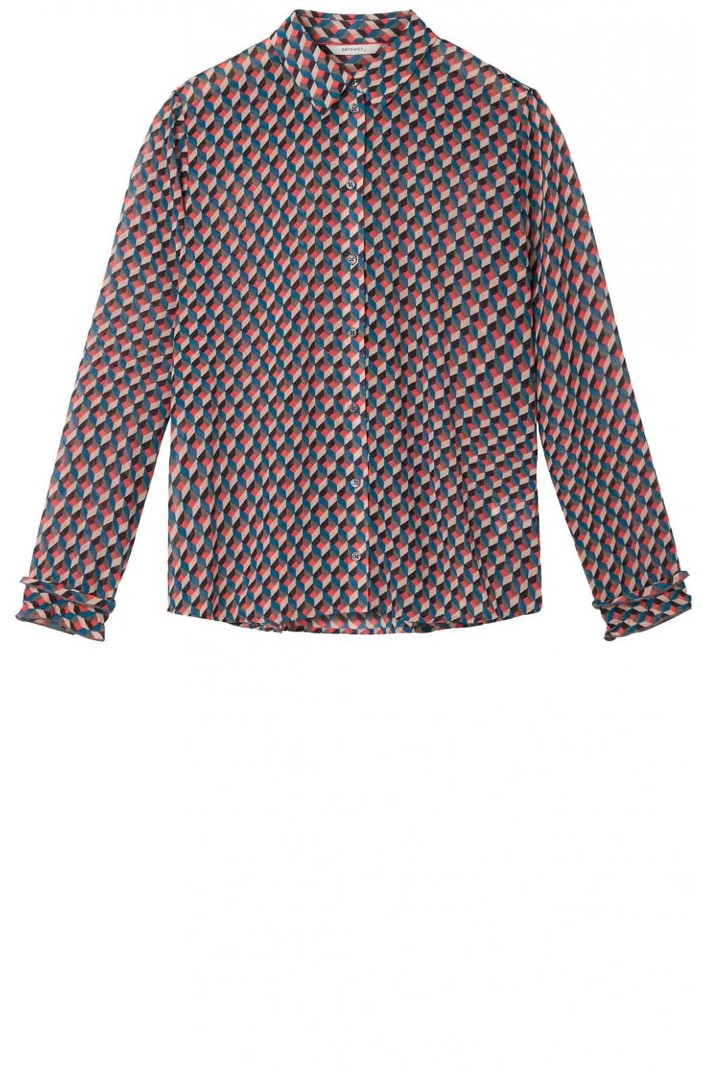 Geometric Print Blouse