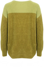 Golden Palm Contrasting Knit Jumper