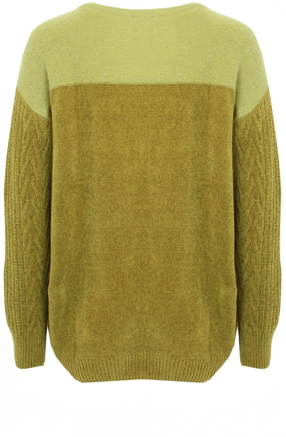 Golden Palm Contrasting Knit Jumper