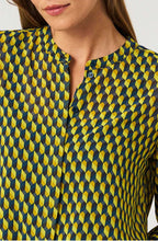 Golden Palm Graphic Button up Blouse