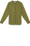 Golden Palm Graphic Button up Blouse