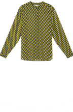 Golden Palm Graphic Button up Blouse