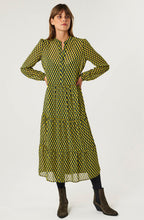 Golden Palm Graphic Print Maxi Dress
