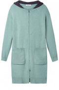 Granite Green Long Line Cardigan