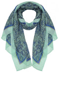 Green & Blue Patterned Scarf
