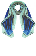 Green & Blue Patterned Scarf