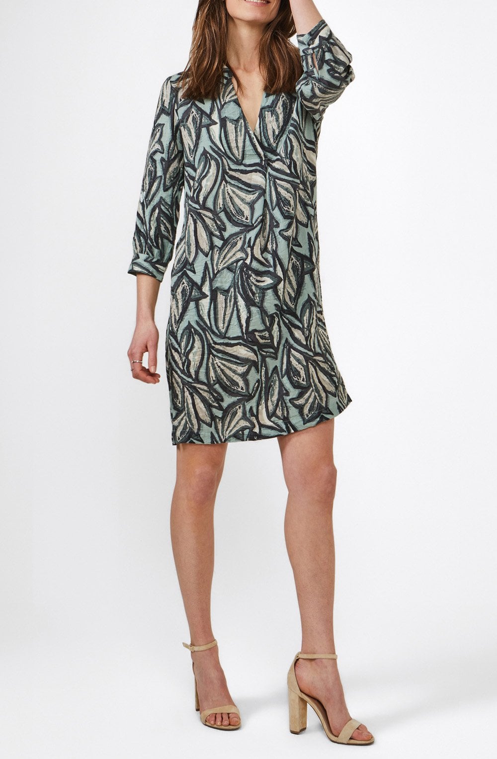 Green Bold Print Dress