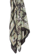 Green Graphic Print Scarf