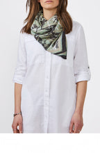 Green Graphic Print Scarf
