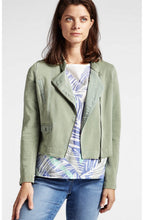 Green Jersey Biker Style Jacket