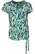 Green Leaf Print T Shirt