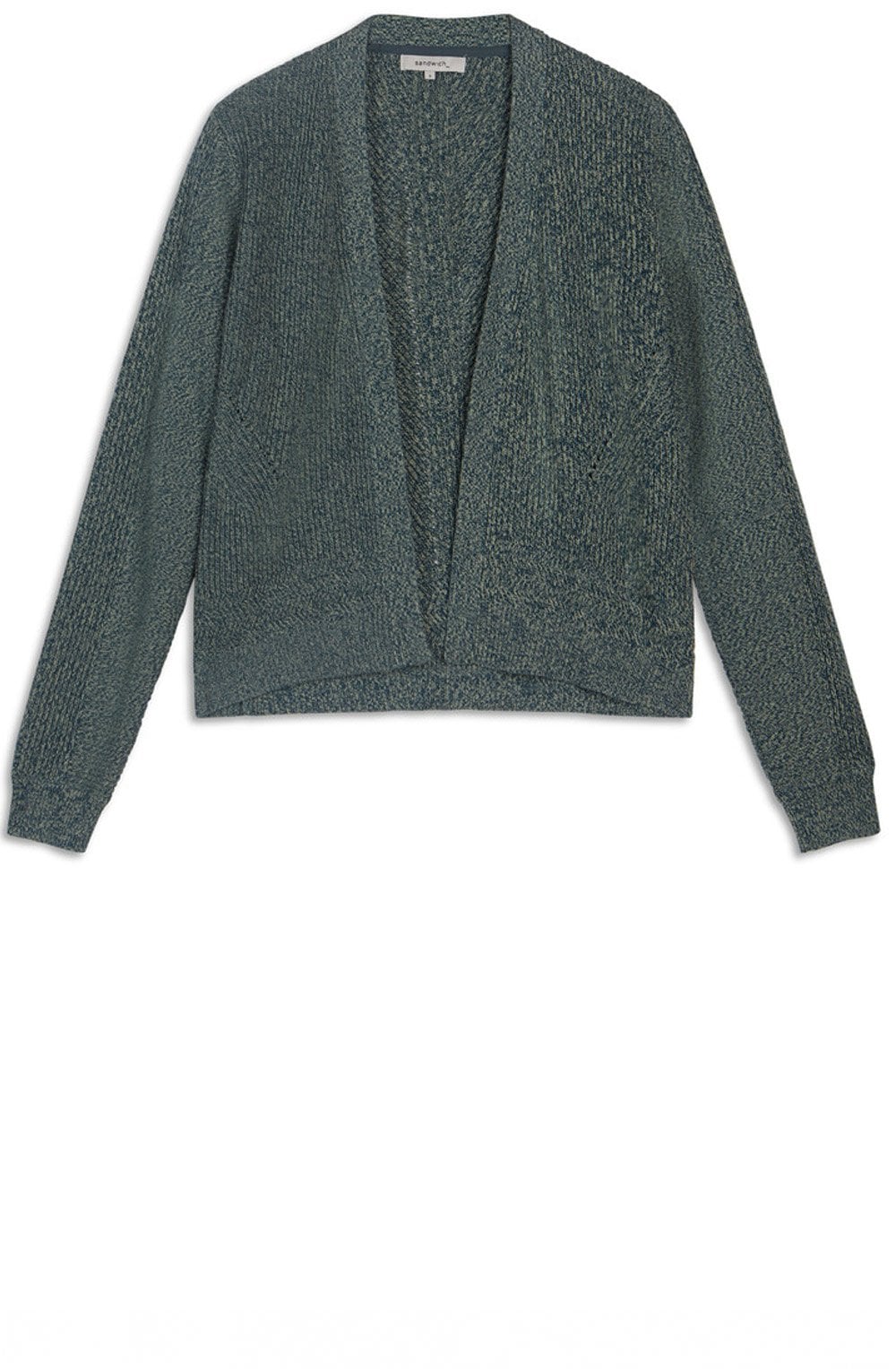 Green Open Front Cardigan