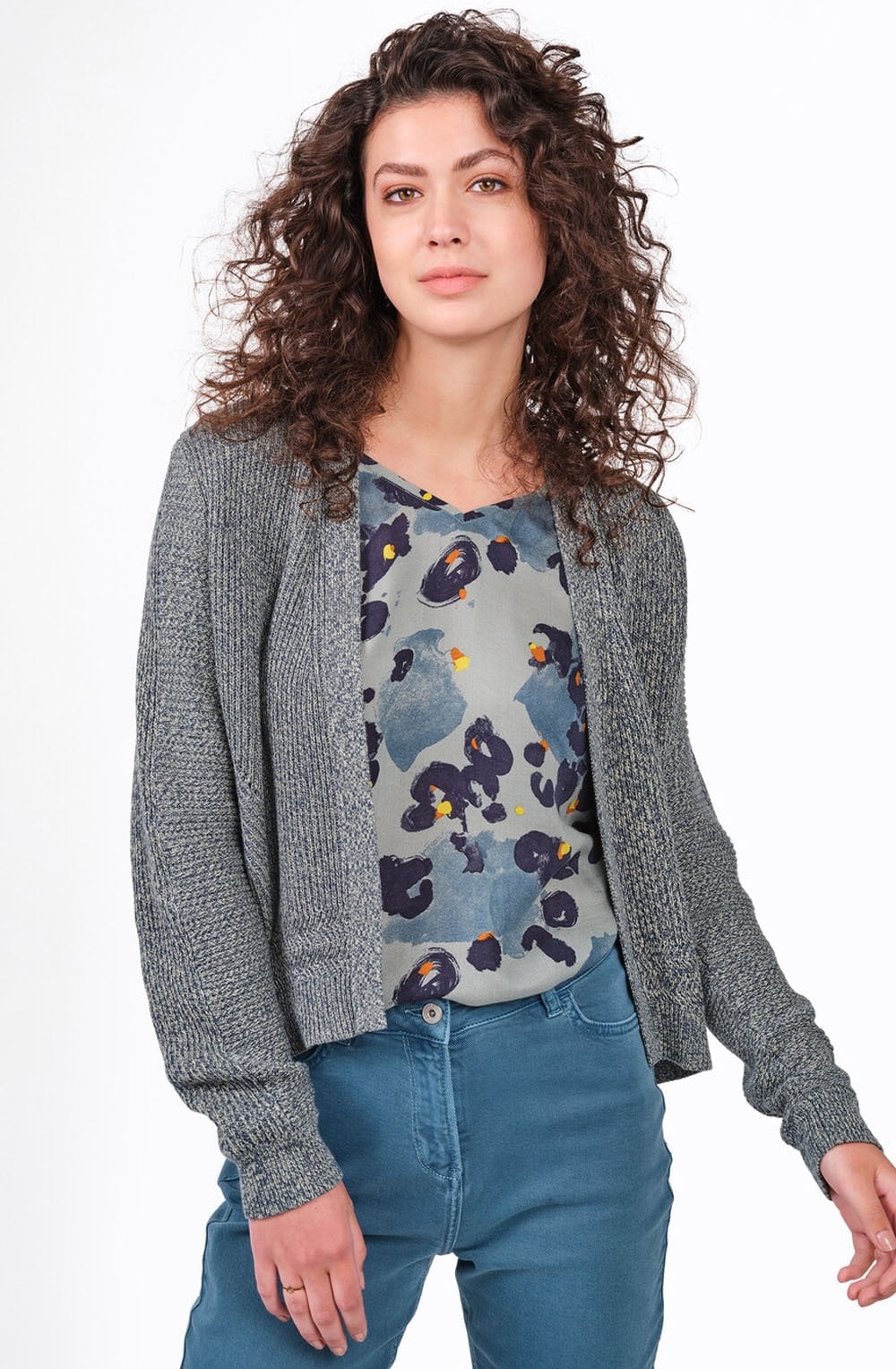 Green Open Front Cardigan