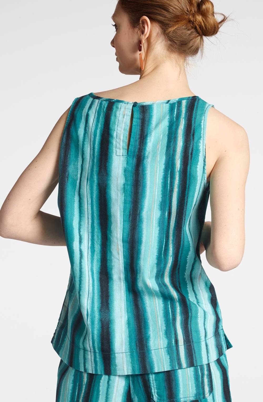 Green Striped Blouse