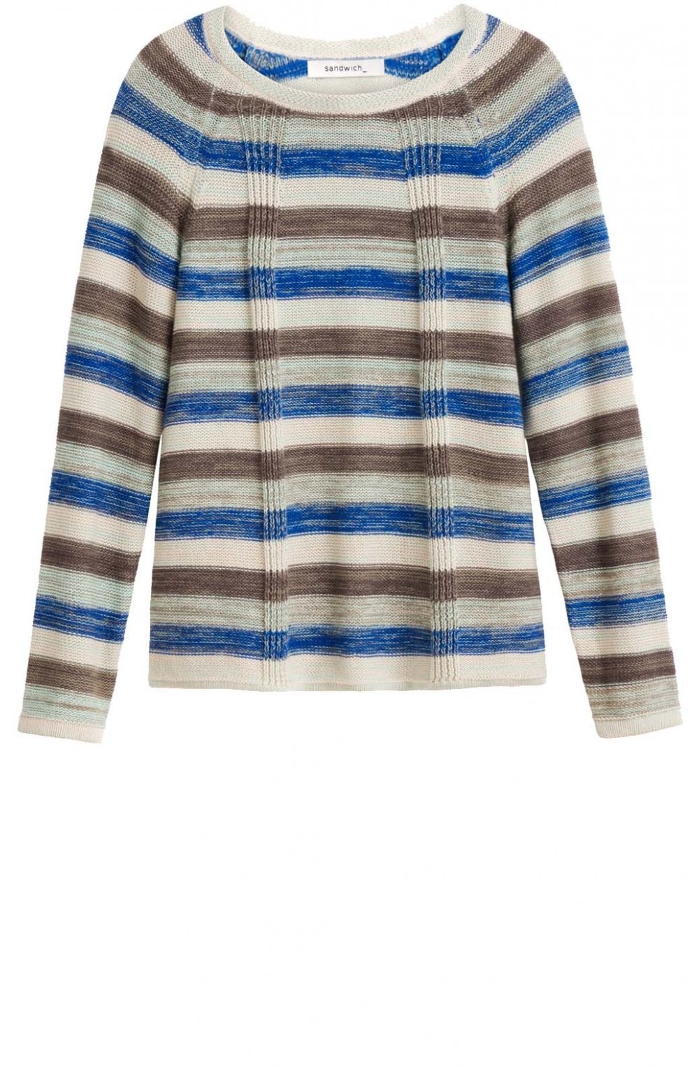 Green Striped Knit Jumper
