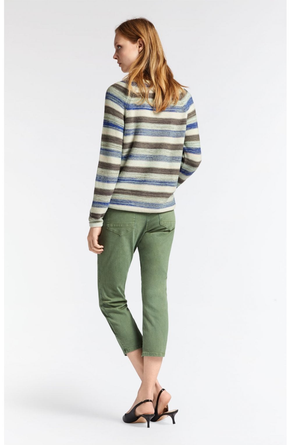 Green Striped Knit Jumper