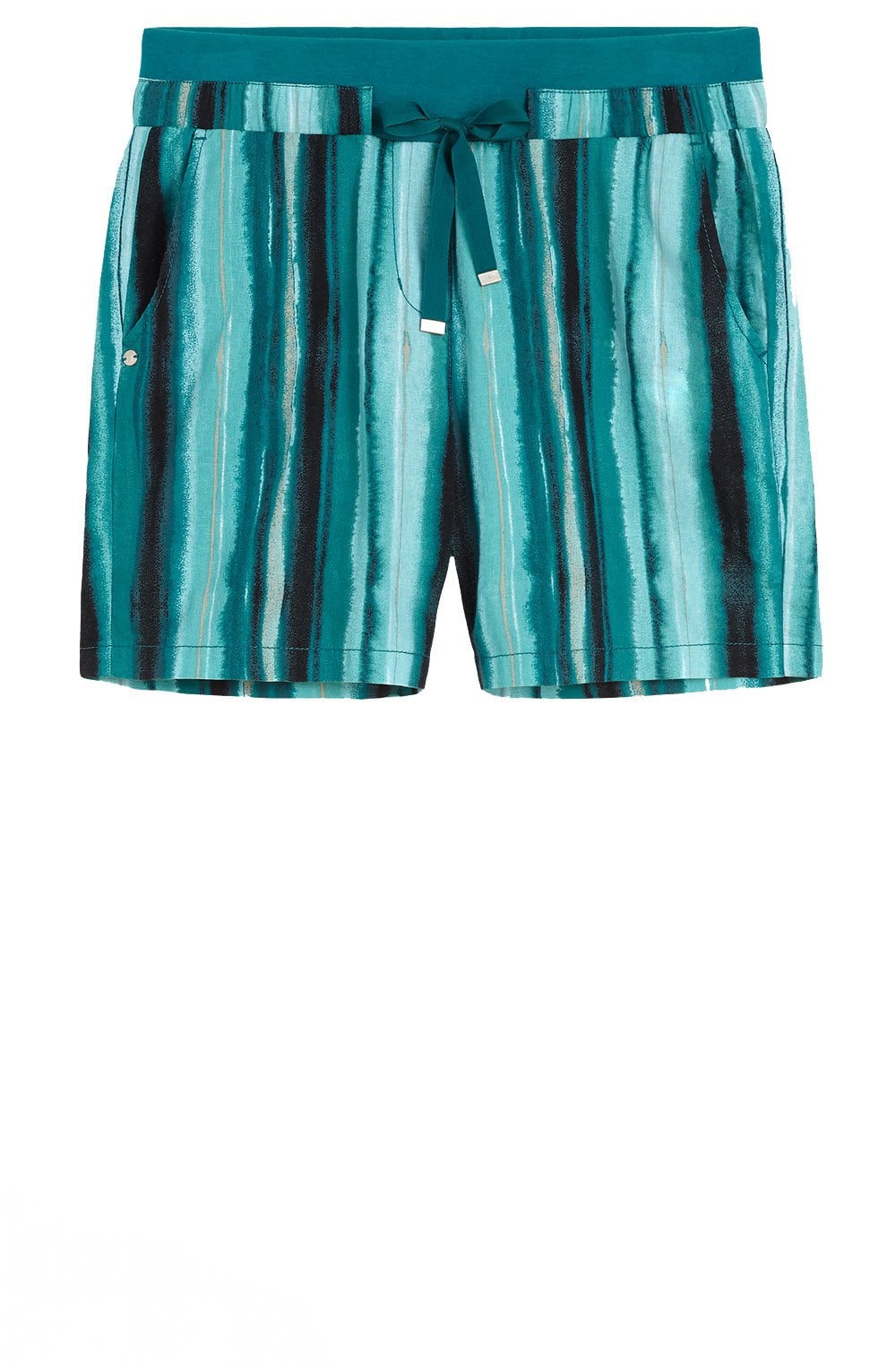Green Striped Shorts