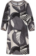 Grey Bold Print Shift Dress